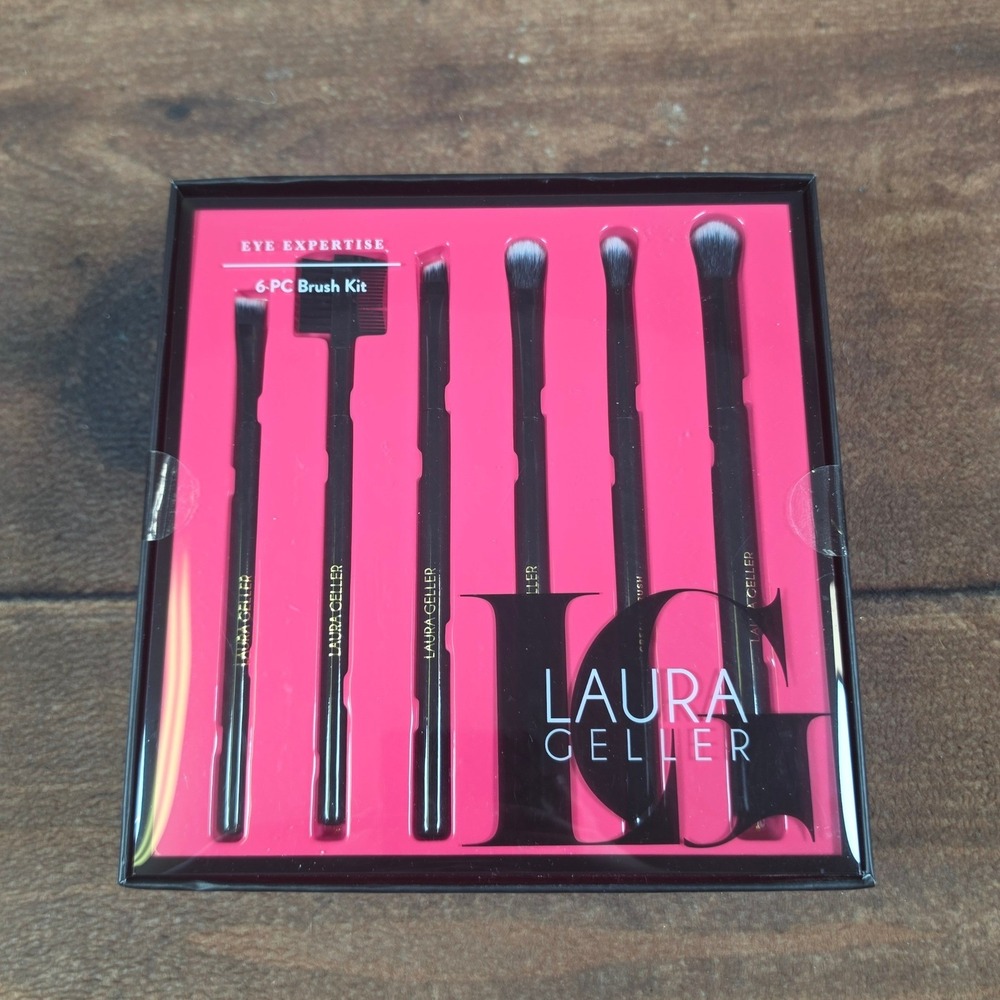 Laura Geller Eye Expertise Brush Kit Womens OS Black New 6PC Synthetic Eye Set
